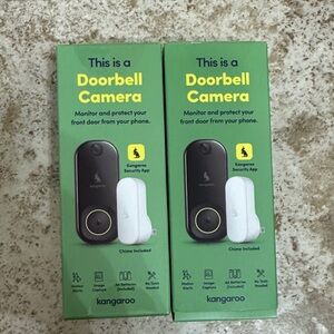 Kangaroo Doorbell Camera with Chime - Black and White